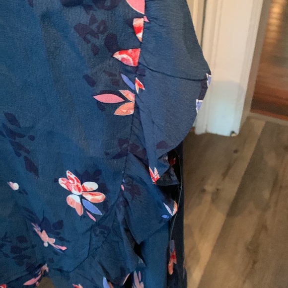 Lulus Dalton teal floral wrap dress. NWT.‎ Retail 70 - Picture 7 of 9